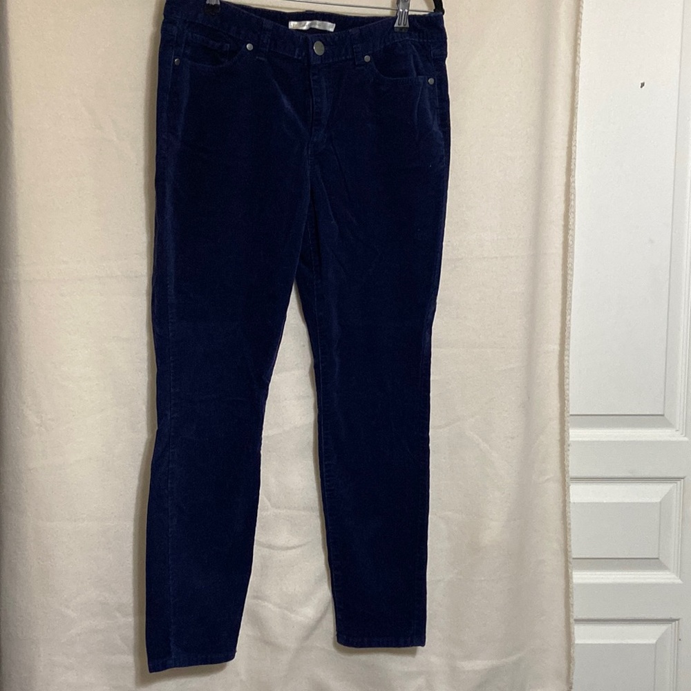 Dark blue, more like a burple in color corduroy jeans, by Lauren Conrad